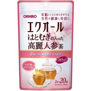 オリヒロ エクオールはとむぎの入った高麗人参茶 2g×20袋 ノンカフェイン エクオール はとむぎ ...