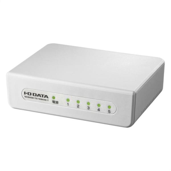IODATA スイッチングハブ 5ポート レイヤー2 ネットワークハブ LAN 100BASE-TX...