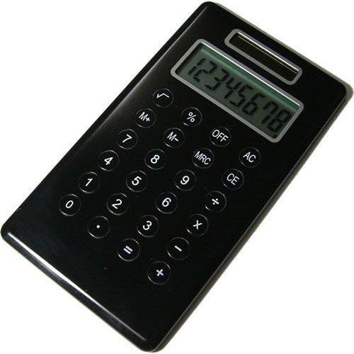 モトデザイン 8桁表示電卓 アルミソーラーカリキュレーター MA-194（ブラック） 厚さ4mm 送...