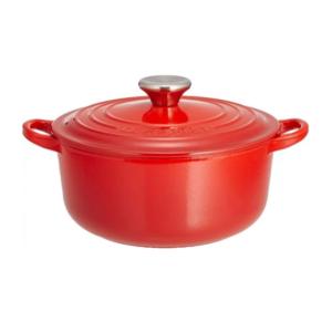 ル・クルーゼ(Le Creuset) 鋳物 ホーロー 鍋 ココット・ロンド 18 cm チリレッド ガス IH オーブン 対応｜jtosstore