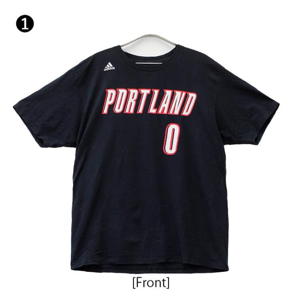 デイミアン・リラード Damian Lillard 背番号0 プリントTシャツ メンズ XL ブラッ...