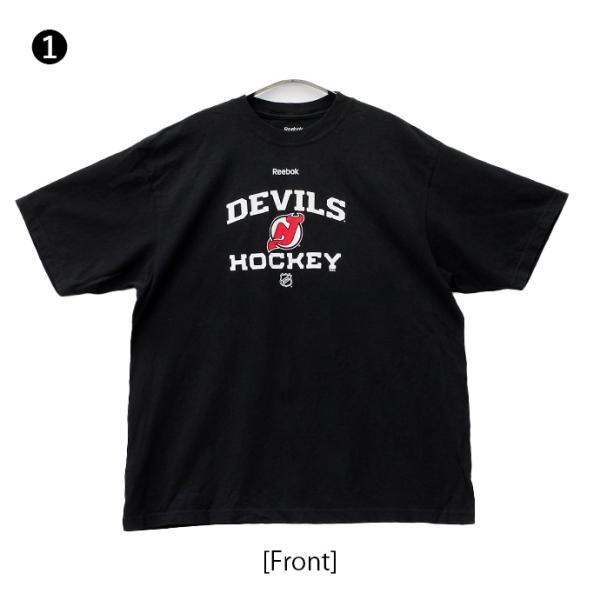 ニュージャージー・デビルス Devils Hockey ロゴプリントTシャツ メンズXL ブラック ...