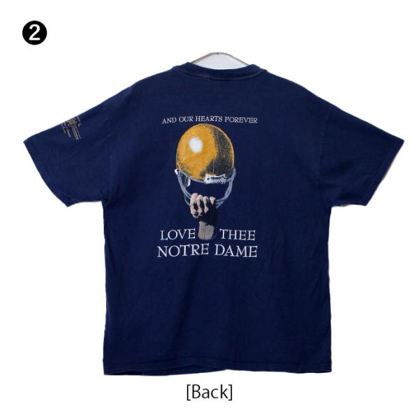 1999 ノートルダム・フットボール バックプリントTシャツ メンズXL ネイビー チャンピオン ユ...