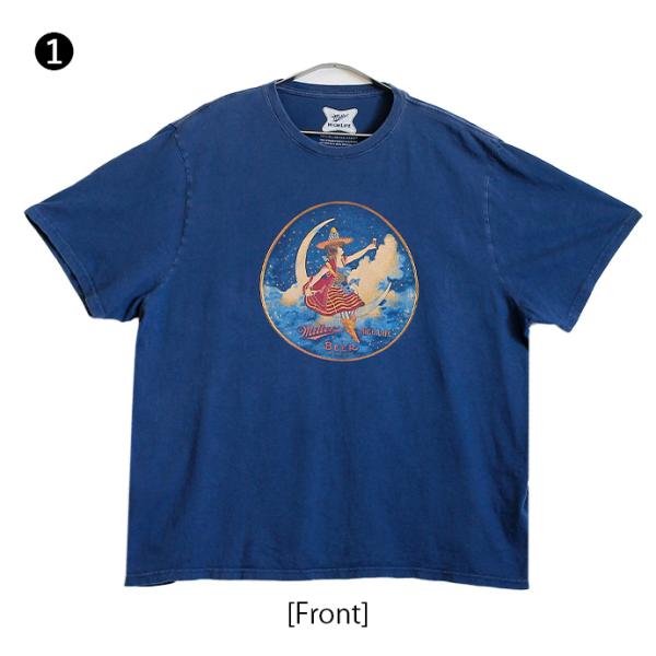 Miller High Life ミラー ハイ ライフ 半袖Tシャツ メンズ XXL ネイビー 古着...