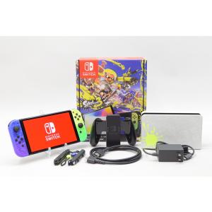 [中古]Nintendo Switch 有機ELモデル スプラトゥーン3エディション [Joy-Con オリジナルデザイン] HEG-S-KCAAA｜jtus2014