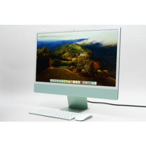 [中古]Apple iMac 24インチ 4.5K Retinaディスプレイモデル M1(8コアCPU/7コアGPU) 256GB グリーン MJV83J/A