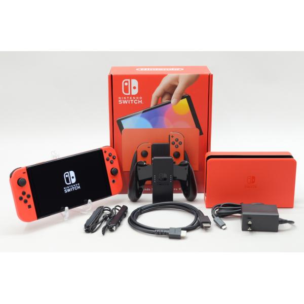 [中古]Nintendo Switch 有機ELモデル マリオレッド [Joy-Con オリジナルデ...