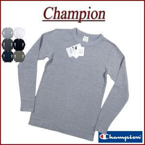 Champion チャンピオン  USAコットン 無地 クルーネック サーマル ロンT C3-W402