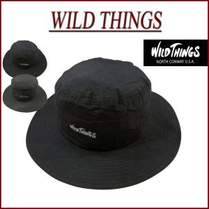 WILD THINGS ワイルドシングス ロゴプリント 無地 アドベンチャーハット WT18128Y｜jtwoshop