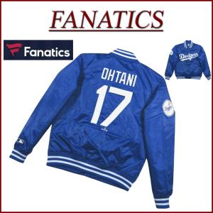 FANATICS ファナティクス 当店別注モデル ロサンゼルス ドジャース 大谷翔平 ネーム&amp;ナンバー 筆記体ロゴ刺繍 サテン スタジャン ML2324FW0002