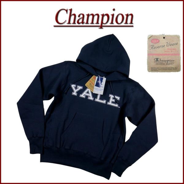 Champion チャンピオン × YALE コラボ USA産 赤単タグ リバースウイーブ プルオー...