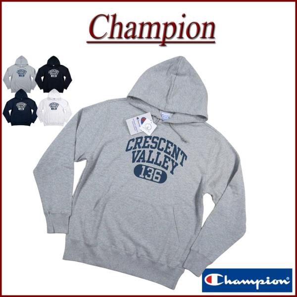 Champion チャンピオン USAコットン カレッジプリント プルオーバー スウェットパーカー ...