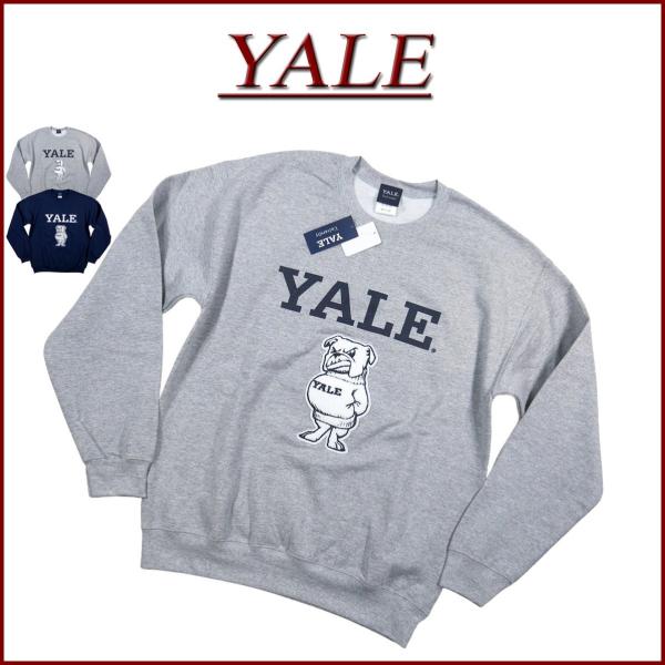 YALE イエール大学 カレッジプリント さがら刺繍 裏起毛 スウェットシャツ YALE-063