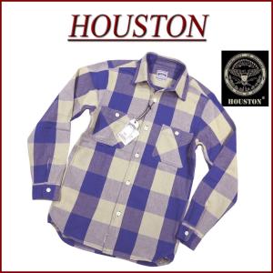 HOUSTON（ヒューストン） マチ付 長袖 ビエラ オンブレチェック ヘビー