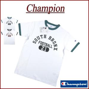 新品限定！チャンピオン90周年記念フットボール半袖TシャツX L/トリコロール Champion（チャンピオン） トリコロールタグ カレッジプリント 半袖
