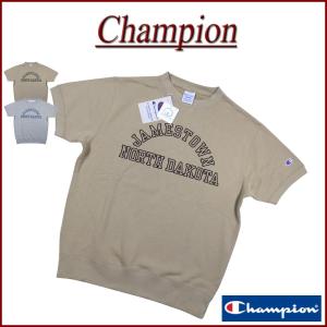 Champion チャンピオン BASIC アメリカ綿 カレッジプリント 半袖 スウェットシャツ C3-X017