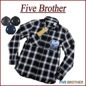 FIVE BROTHER ファイブブラザー オンブレチェック 長袖 ワークシャツ 152464O｜JTWO