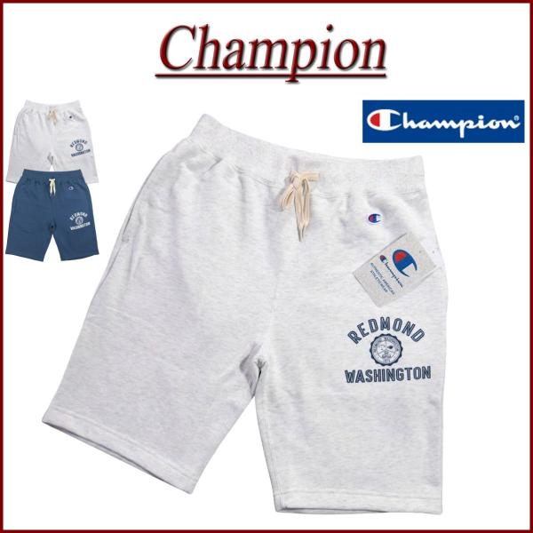 Champion チャンピオン BASIC USAコットン カレッジプリント スウェット ショートパ...