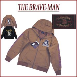 THE BRAVE-MAN × BETTY BOOP ザ・ブレイブマン × ベティ コラボ ダック地 ジップパーカー ジャケット BBB-2043