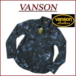 VANSON（バンソン） クロスボーン刺繍 ウォバッシュストライプ 長袖
