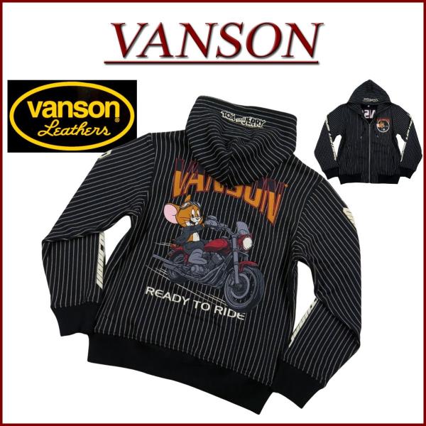 VANSON バンソン × TOM &amp; JERRY トムとジェリー コラボ 刺繍 ウォバッシュ スト...