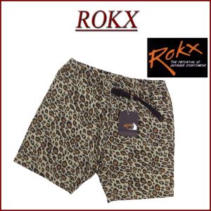 ROKX ロックス MG CAMOUFLAGE SHORT ヒョウ柄 コットンストレッチ ショートパンツ RXMS193028｜jtwoshop