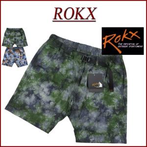 ROKX ロックス CRYSTAL DYE SHORT ストレッチ ツイル タイダイ染め ショートパンツ RXMS213001｜jtwoshop