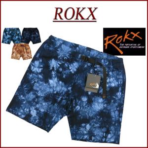 ROKX ロックス CRYSTAL DYE SHORT ストレッチツイル タイダイ染め ショートパンツ クライミングパンツ RXMS223009｜jtwoshop