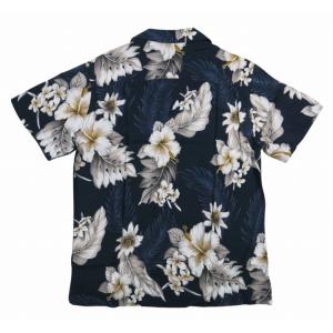 ハイビスカス 花柄 半袖 レーヨン100% ア...の詳細画像2