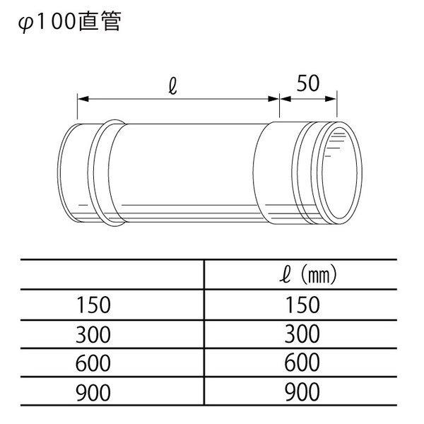 Φ100直管　600　ノーリツ（Noritz）　給湯器排気延長部材　給湯器関連部材　0706720