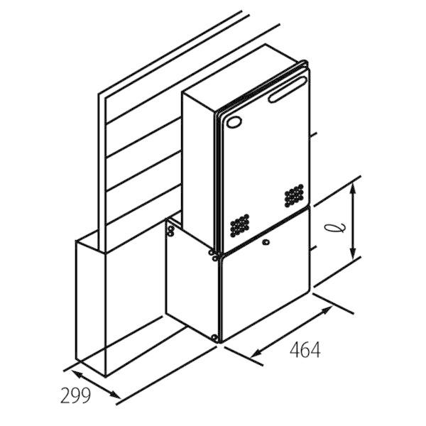 【据置架台】KD-3H 350　ノーリツ（Noritz） 給湯器関連部材 0700329　据置用架台...