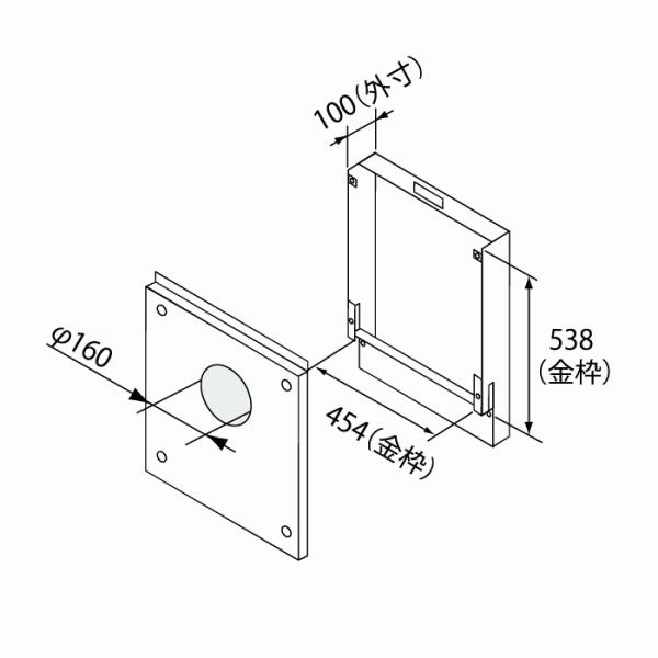PSアダプターAWM用　ノーリツ（Noritz）PS金枠セット（取り替え用アダプター）給湯器関連部材...