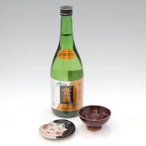 日本酒 山陰の地酒 ご当地 とっとりの酒 大谷酒造 鷹勇 純米吟醸 720ml&上神焼 辰砂盃とお多福豆皿 山陰名産品 山陰特産品 Pay-T-O