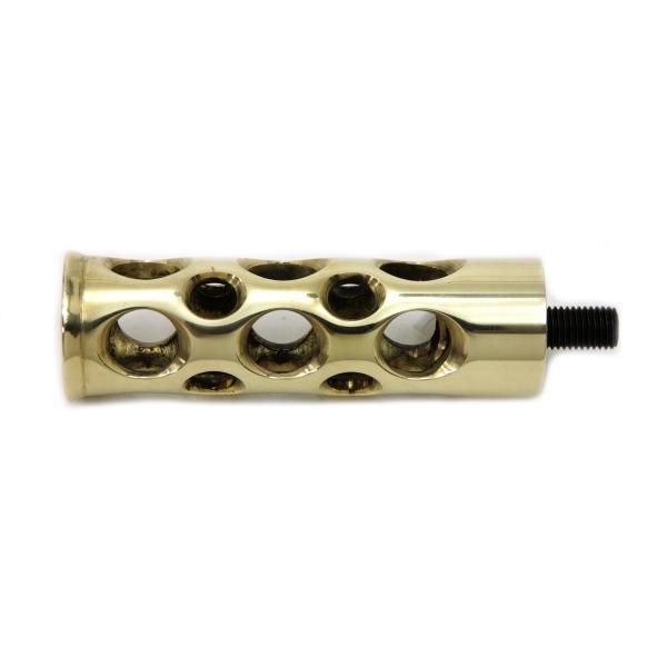 ブラス 真鍮 スイス チーズ シフター フット ペグ 穴あき 肉抜き オスエンド Brass Swi...