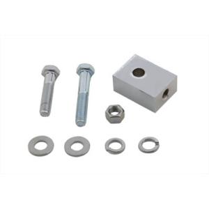 ベイツ クローム ヘッドライト マウンティング 銀 シルバー ブロック Bates Headlamp...