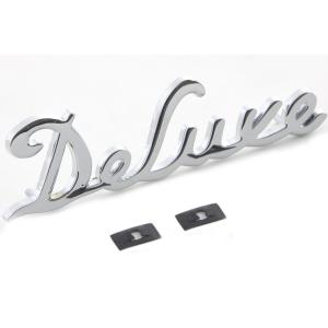 クローム デラックス フェンダー エンブレム 長さ2.5インチ Chrome "Deluxe" Fender Emblem Set ハーレー｜jubana1