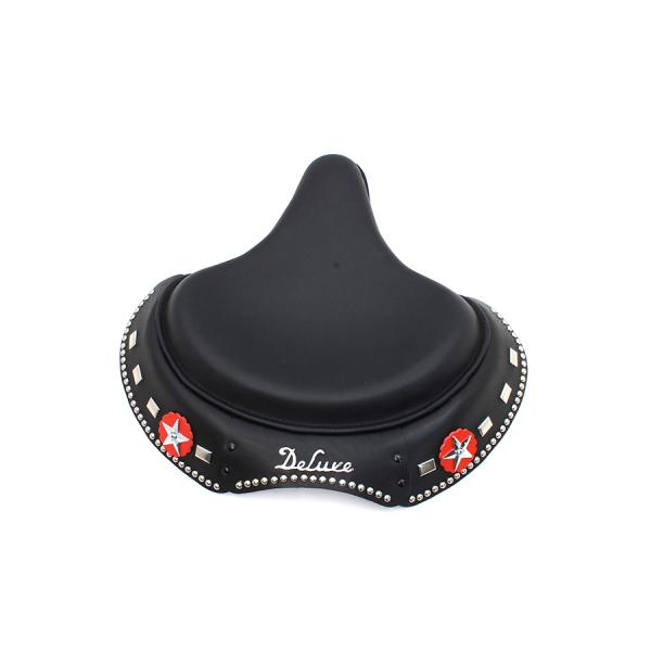 Corbin Gentry ブラック 黒 レザー 本革 ソロシート ニッケル スポッツ Black ...