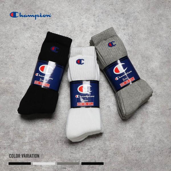 【Champion】３足組フルレングスソックス CMSCH001/全3色 グッズ ソックス 靴下 メ...