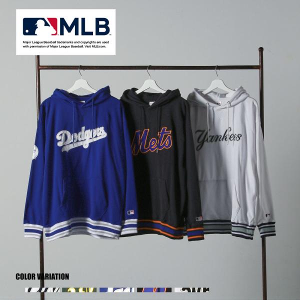 【MLB】リブラインPPK/全5色 トップス スウェット パーカー ロゴ カジュアル メンズ レディ...