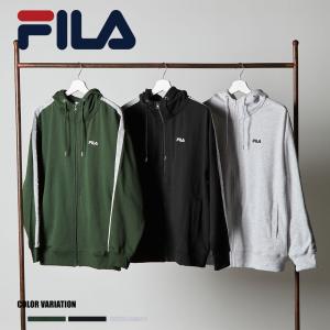 【FILA】ロゴテープ ZIP PK/全3色 トップス パーカー シンプル カジュアル おしゃれ ロゴ メンズ