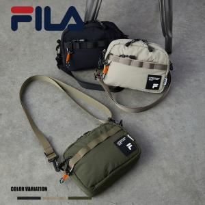 【FILA】ナイロンスクエアショルダーバッグ/全3色 バッグ ショルダーバッグ シンプル ロゴ カジュアル アウトドア スポーツ メンズ レディース ユニセックス