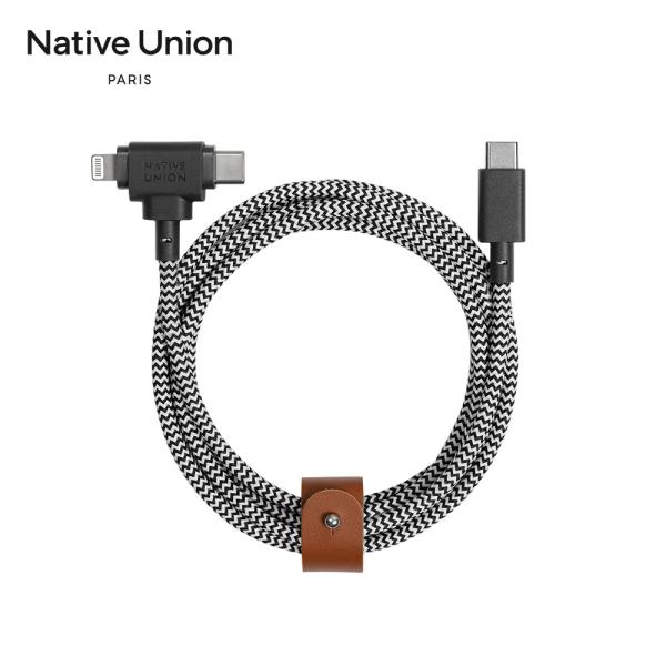 【NATIVE UNION】BELT CABLE DUO 1.5M 60W - 2IN1 - USB...