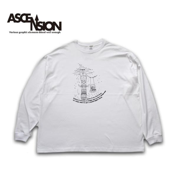 ASCENSION（アセンション）グラフィックワイドロングTシャツ 送料無料 ワイドTシャツ ビック...