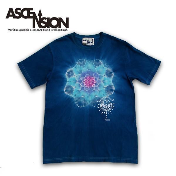 ASCENSION（アセンション）藍染めTシャツ/インディゴ Tシャツ  アウトドア 曼荼羅  as...
