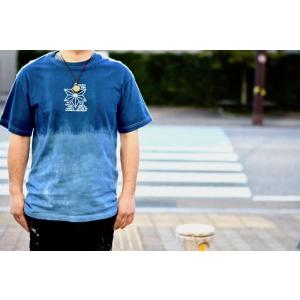 Tシャツ　ASCENSION（アセンション）藍染めTEE「ASA NO HA」インディゴTシャツ 藍...