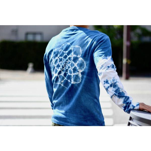 ロングTシャツ 曼荼羅 TIE-DYE TEE 藍染（黒部の名水染めシリーズ）ASCENSION（ア...