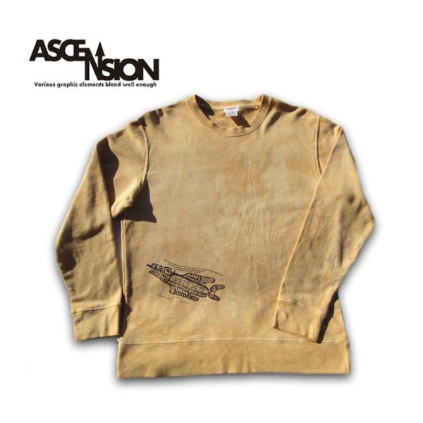 藍染タイダイ曼荼羅トレーナー  黒部の名水染めシリーズ  アセンション スウェット グラフィックバー...