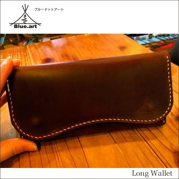 BLUE.art（ブルードットアート）Natural leather long walletHorw...