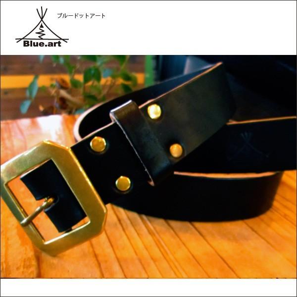 BLUE.art（ブルードットアート）leather belt [Black]　ba-035