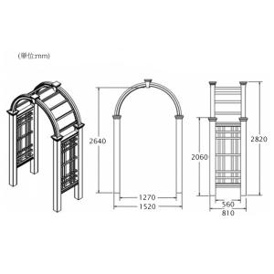 アーチ パーゴラ風ガーデンアーチ シリーズ バラ バラ 樹脂庭用ローズアーチ ホワイトフェンス シリーズ ルネサンスアーチ 組立式 組立式 G1susu 郵便ポスト 表札のjuicygarden